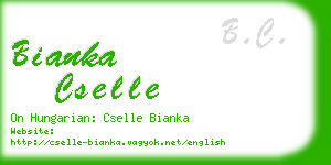 bianka cselle business card